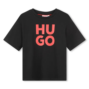 Playera para niño y adolescente HUGO negra